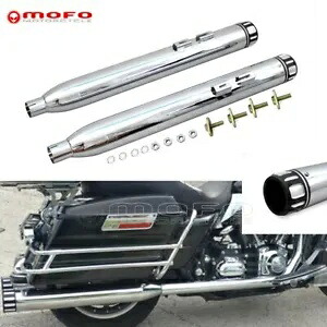 3.5 インチメガホンスリップオンマフラーパイプハーレーツーリンググライドバガー 1995-2017 3.5'' Megaphone Slip-On Mufflers Pipes For Harley Touring Glide Bagger 1995-2017 【並行輸入品】