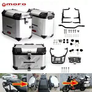 ハーレー パン アメリカ 1250 用トップサイドケース 3 個ハード荷物ボックス取り付けシステム Top Side Case for Harley Pan America 1250 3Pcs Hard Luggage Box Mounting System 【並行輸入品】