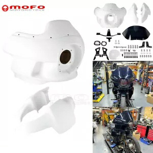 フロントアッパーロアーフェアリング 取付キット付き ハーレーダイナ スポーツグライド FXD 07-10用 Front Upper Lower Fairing w/Mounting Kits For Harley Dyna Sports Glide FXD 07-10 【並行輸入品】｜カスタムパーツ WORLD倉庫