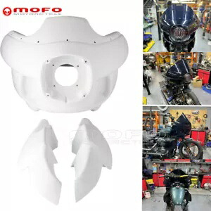 ハーレーファットボブ 114 FXFBS 2018-2023 用のアッパー & ロアフェアリング スモークフロントガラス付き Upper & Lower Fairing w/ Smoke Windshield For Harley Fat Bob 114 FXFBS 2018-2023 【並行輸入品】｜カスタムパーツ WORLD倉庫