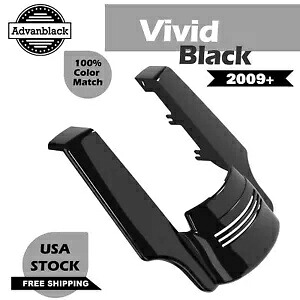 Advan ビビッドブラック デュアルカットアウト ストレッチリアフェンダーエクステンション ハーレー 2009+用 Advan Vivid Black Dual Cutout Stretched Rear Fender Extension For Harley 2009+ 【並行輸入品】