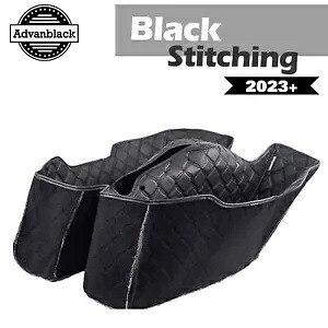 サドルバッグ ライナー ブラック ステッチ '23-'24 CVO モデル & 24 ストリート ロード グライドに適合 Saddlebag Liners Black Stitching Fits '23-'24 CVO Model & 24 Street Road Glide 【並行輸入品】 55,660円