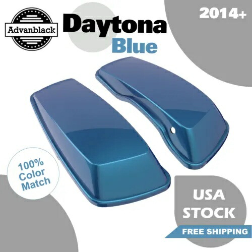 デイトナ ブルー ノーマル ストレッチ サドルバッグ蓋 2014 年以降のハーレー ストリート ロード グライド用 Daytona Blue Normal Stretched Saddlebag Lids For 2014+ Harley Street Road Glide 【並行輸入品】 55,660円
