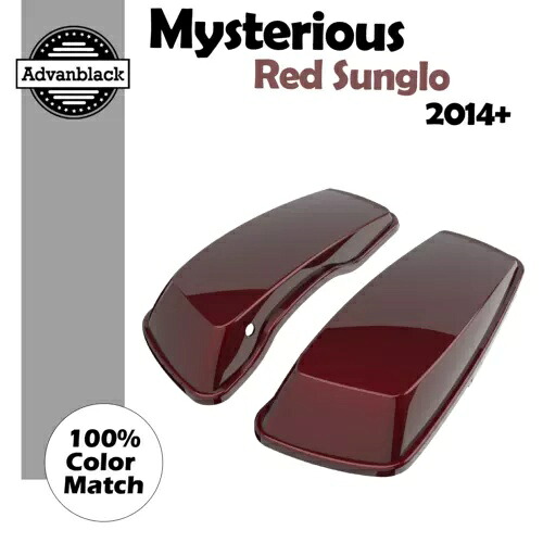 ミステリアスレッド Sunglo ノーマルストレッチサドルバッグ蓋 2014+ ハーレーツーリング用 Mysterious Red Sunglo Normal Stretched Saddlebag Lids For 2014+ Harley Touring 【並行輸入品】