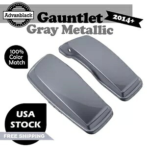 ガントレット グレー メタリック ストレッチ サドルバッグ蓋 14+ ハーレー ストリート ロード グライド用 Gauntlet Gray Metallic Stretched Saddlebag Lids For 14+ Harley Street Road Glide 【並行輸入品】