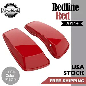 Redline レッド ノーマル ストレッチ サドルバッグ蓋 ハーレー ストリート ロード グライド 14+ に適合 Redline Red Normal Stretched Saddlebag Lids Fits Harley Street Road Glide 14+ 【並行輸入品】