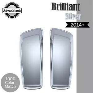 ブリリアントシルバーのノーマルストレッチサドルバッグ蓋はハーレーストリートロード 2014+ に適合します。 Brilliant Silver Normal Stretched Saddlebag Lids Fits Harley Street Road 2014+ 【並行輸入品】