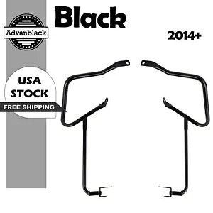 Advan ブラック リア サドルバッグ ガード サポート キット ブラケット ハーレー ツーリング 14+用 Advan Black Rear Saddlebag Guards Support Kit Bracket For Harley Touring 14+ 【並行輸入品】