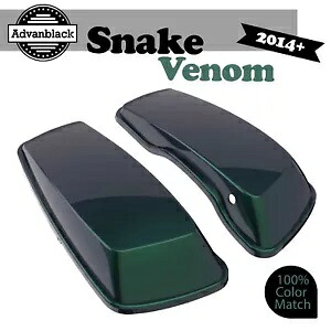 スネークヴェノム ノーマルストレッチサドルバッグ蓋 ハーレーストリートロードグライド 14+用 Snake Venom Normal Stretched Saddlebag Lids For Harley Street Road Glide 14+ 【並行輸入品】