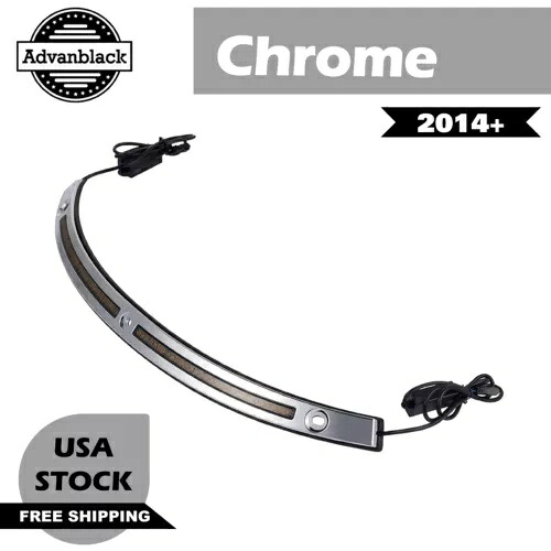 クロームラジアントトリム LED ランターン フロントガラス トリム ハーレー ウルトラ リミテッド 2014+ に適合 Chrome Radiant Trim LED Run Turn Windshield Trim Fits Harley Ultra Limited 2014+ 【並行輸入品】