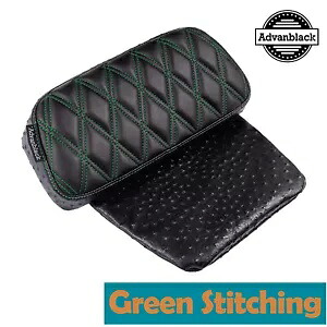 Advanblack グリーン ステッチ ラプター スモール バックレスト パッド ハーレー ツーリング用 Advanblack Green Stitching Raptor Small Backrest Pad For Harley Touring 【並行輸入品】