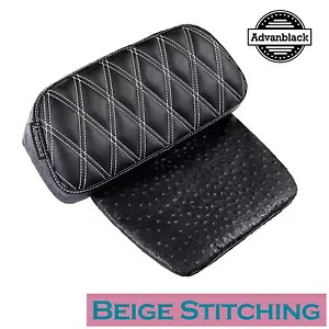 Advanblack ホワイトステッチ Raptor スモールバックレストパッド ハーレーツーリング用 Advanblack White Stitching Raptor Small Backrest Pad For Harley Touring 【並行輸入品】｜カスタムパーツ WORLD倉庫