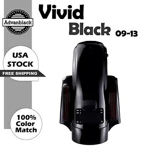 ビビッドブラック CVO スタイルリアフェンダーシステムハーレーストリートロードキンググライド 09-13 用 Vivid Black CVO Style Rear Fender System For Harley Street Road King Glide 09-13 【並行輸入品】