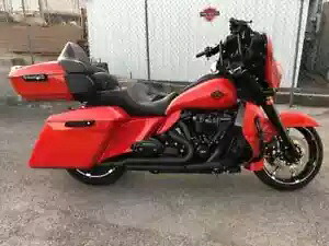 ラグナ オレンジ ストレッチ サドルバッグ サイド カバー 2014 年以降のハーレー ツーリングに適合 Laguna Orange Stretched Saddlebag Side Covers Fits 2014+ Harley Touring 【並行輸入品】