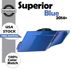 優れたブルーのストレッチサドルバッグサイドカバーは、2014 年以降のハーレーツーリングに適合します。 Superior Blue Stretched Saddlebag Side Covers Fits 2014+ Harley Touring 【並行輸入品】