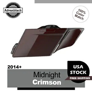 ミッドナイト クリムゾン ストレッチ サドルバッグ サイド カバー 2014 年以降のハーレー ツーリングに適合 Midnight Crimson Stretched Saddlebag Side Covers Fits 2014+ Harley Touring 【並行輸入品】｜カスタムパーツ WORLD倉庫