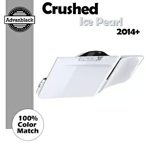 クラッシュ アイス パール ストレッチ サドルバッグ サイド カバー 2014 年以降のハーレー ツーリングに適合 Crushed Ice Pearl Stretched Saddlebag Side Covers Fits 2014+ Harley Touring 【並行輸入品】