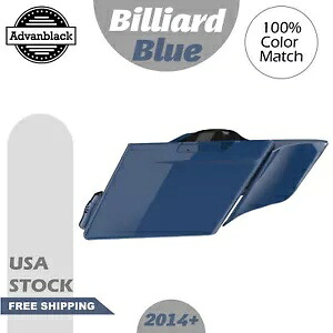ビリヤード ブルー ストレッチ サドルバッグ サイド カバー 2014 年以降のハーレー ツーリングに適合 Billiard Blue Stretched Saddlebag Side Covers Fits 2014+ Harley Touring 【並行輸入品】｜カスタムパーツ WORLD倉庫