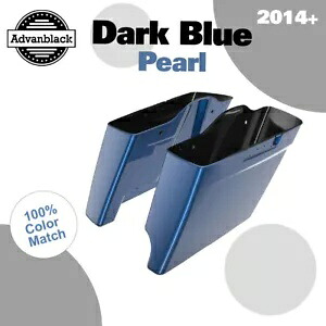 2 in 1 ダークブルーパール拡張バッグ ストレッチサドルバッグ 14+ ハーレーツーリング用 2 into 1 DARK BLUE PEARL Extended Bag Stretched Saddlebag For 14+ Harley Touring 【並行輸入品】|カスタムパーツ WORLD倉庫