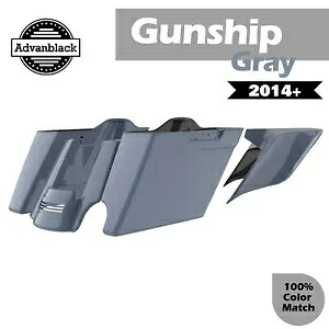 ガンシップ グレー 2 in 1 ストレッチ サドルバッグ リアフェンダー サイド カバー ハーレーに適合 Gunship Gray 2 into 1 Stretched Saddlebags Rear Fender Side Cover Fits Harley 【並行輸入品】|カスタムパーツ WORLD倉庫