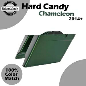 Advanblack 14 歳以上のハーレーに適合 ハード キャンディ カメレオン フレーク ストレッチ サドルバッグ Advanblack Fits 14+ Harley HARD CANDY CHAMELEON FLAKE Stretched Saddlebag 【並行輸入品】