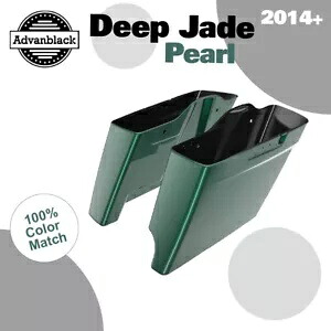 2 in 1 DEEP JADE PEARL 拡張バッグ ストレッチサドルバッグ 14+ ハーレーツーリング用 2 into 1 DEEP JADE PEARL Extended Bag Stretched Saddlebag For 14+ Harley Touring 【並行輸入品】