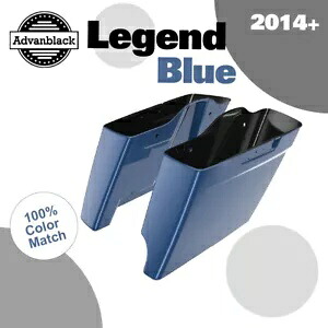 2 in 1 LEGEND ブルー 拡張バッグ ストレッチ サドルバッグ 14+ ハーレー ツーリング用 2 into 1 LEGEND BLUE Extended Bag Stretched Saddlebag For 14+ Harley Touring 【並行輸入品】