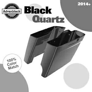 2 in 1 ブラッククォーツ拡張バッグ ストレッチサドルバッグ 14+ ハーレーツーリング用 2 into 1 BLACK QUARTZ Extended Bag Stretched Saddlebag For 14+ Harley Touring 【並行輸入品】|カスタムパーツ WORLD倉庫