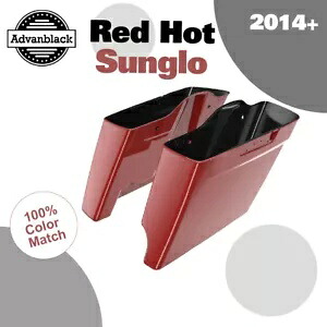 2 in 1 RED HOT SUNGLO 拡張バッグ ストレッチサドルバッグ 14+ ハーレーツーリング用 2 into 1 RED HOT SUNGLO Extended Bag Stretched Saddlebag For 14+ Harley Touring 【並行輸入品】｜カスタムパーツ WORLD倉庫