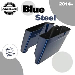 2 in 1 ブルースチール拡張バッグ ストレッチサドルバッグ 14+ ハーレーツーリング用 2 into 1 BLUE STEEL Extended Bag Stretched Saddlebag For 14+ Harley Touring 【並行輸入品】｜カスタムパーツ WORLD倉庫