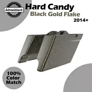 Advanblack 14 歳以上のハーレーに適合 ハード キャンディ ブラック ゴールド フレーク ストレッチ サドルバッグ Advanblack Fits 14+ Harley HARD CANDY BLACK GOLD FLAKE Stretched Saddlebag 【並行輸入品】|カスタムパーツ WORLD倉庫