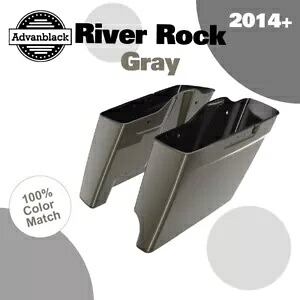 2 in 1 リバーロック グレー 拡張バッグ ストレッチサドルバッグ 14+ ハーレーツーリング用 2 into 1 RIVER ROCK GRAY Extended Bag Stretched Saddlebag For 14+ Harley Touring 【並行輸入品】