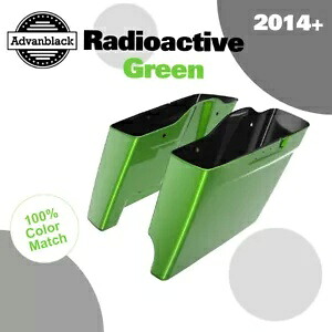 2-1 RADIOACTIVE GREEN 拡張バッグ ストレッチサドルバッグ 14+ ハーレーツーリング用 2-1 RADIOACTIVE GREEN Extended Bag Stretched Saddlebag For 14+ Harley Touring 【並行輸入品】