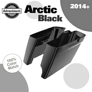 2 in 1 ARCTIC BLACK 拡張バッグ ストレッチサドルバッグ 14+ ハーレーツーリング用 2 into 1 ARCTIC BLACK Extended Bag Stretched Saddlebag For 14+ Harley Touring 【並行輸入品】