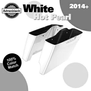 2 in 1 ホワイト ホット パール 拡張バッグ ストレッチ サドルバッグ 14+ ハーレー ツーリング用 2 into 1 WHITE HOT PEARL Extended Bag Stretched Saddlebag For 14+ Harley Touring 【並行輸入品】|カスタムパーツ WORLD倉庫