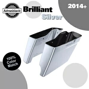 2-1 ブリリアントシルバー 拡張バッグ ストレッチサドルバッグ 14+ ハーレーツーリング用 2-1 BRILLIANT SILVER Extended Bag Stretched Saddlebag For 14+ Harley Touring 【並行輸入品】｜カスタムパーツ WORLD倉庫