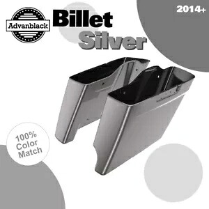 2 in 1 ビレットシルバー拡張バッグ ストレッチサドルバッグ 14+ ハーレーツーリング用 2 into 1 BILLET SILVER Extended Bag Stretched Saddlebag For 14+ Harley Touring 【並行輸入品】|カスタムパーツ WORLD倉庫
