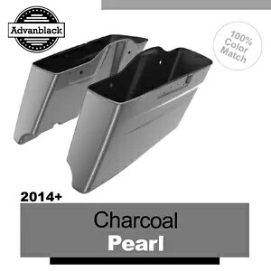 チャコール パール CVO テーパード ストレッチ 拡張サドルバッグ ピンストライプ ハーレー 14+用 Charcoal Pearl CVO Tapered Stretch Extended Saddlebags Pinstripes For Harley 14+ 【並行輸入品】｜カスタムパーツ WORLD倉庫 123,200円