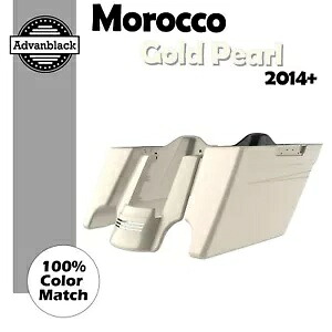 モロッコ ゴールド パール ストレッチ サドルバッグ ピンストライプ リアフェンダー 14 歳以上のハーレーに適合 Morocco Gold Pearl Stretched Saddlebags Pinstripes Rear Fender Fits 14+ Harley 【並行輸入品】|カスタムパーツ WORLD倉庫
