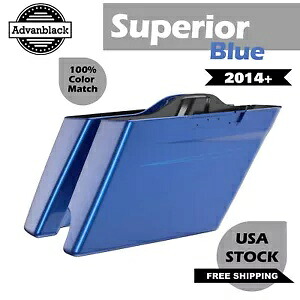 2 in 1 スーペリア ブルー 拡張ストレッチ サドルバッグ ピンストライプ 14+ ハーレー用 2 into 1 Superior Blue Extended Stretched Saddlebag Pinstripes For 14+ Harley 【並行輸入品】｜カスタムパーツ WORLD倉庫 123,200円