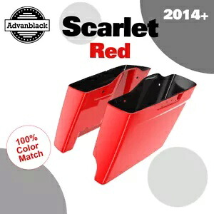 2 in 1 スカーレットレッド拡張バッグ ストレッチサドルバッグ 14+ ハーレーツーリング用 2 into 1 SCARLET RED Extended Bag Stretched Saddlebag For 14+ Harley Touring 【並行輸入品】｜カスタムパーツ WORLD倉庫 123,200円