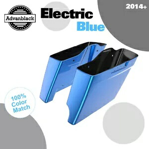 2 in 1 エレクトリック ブルー 拡張バッグ ストレッチ サドルバッグ 14+ ハーレー ツーリング用 2 into 1 ELECTRIC BLUE Extended Bag Stretched Saddlebag For 14+ Harley Touring 【並行輸入品】｜カスタムパーツ WORLD倉庫