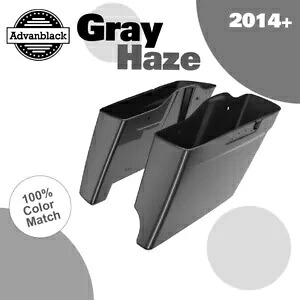 2 in 1 GREY HAZE 拡張バッグ ストレッチサドルバッグ 14+ ハーレーツーリング用 2 into 1 GRAY HAZE Extended Bag Stretched Saddlebag For 14+ Harley Touring 【並行輸入品】|カスタムパーツ WORLD倉庫