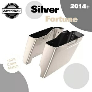 2 in 1 SILVER FORTUNE 拡張バッグ ストレッチサドルバッグ 14+ ハーレーツーリング用 2 into 1 SILVER FORTUNE Extended Bag Stretched Saddlebag For 14+ Harley Touring 【並行輸入品】