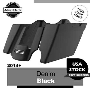 デニムブラック 2 in 1 ストレッチ拡張サドルバッグボトムス 14 歳以上ハーレーツーリング用 Denim Black 2 into 1 Stretched Extended Saddlebag Bottoms For 14+ Harley Touring 【並行輸入品】｜カスタムパーツ WORLD倉庫