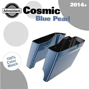 2-1 コズミックブルーパール 拡張バッグ ストレッチサドルバッグ 14歳以上ハーレーツーリング用 2-1 COSMIC BLUE PEARL Extended Bag Stretched Saddlebag For 14+ Harley Touring 【並行輸入品】