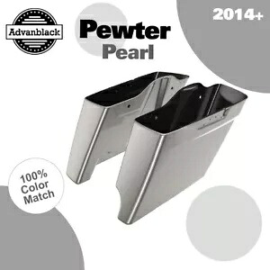 2 in 1 ピューターパール拡張バッグ ストレッチサドルバッグ 14+ ハーレーツーリング用 2 into 1 PEWTER PEARL Extended Bag Stretched Saddlebag For 14+ Harley Touring 【並行輸入品】