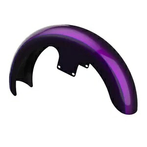 ツートン パープル ファイアー & ブラックベリー スモーク 19 インチ フロントフェンダー 2009 年以降のハーレーに適合 Two Tone Purple Fire & Blackberry Smoke 19'' Front Fender Fits 2009+ Harley 【並行輸入品】