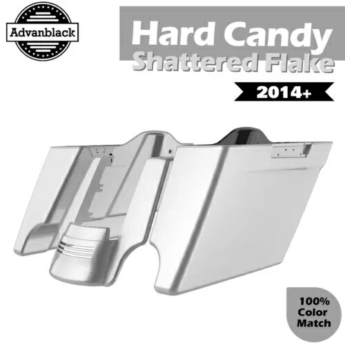 ハード キャンディ シャッタード フレーク ストレッチ サドルバッグ リアフェンダー 14 歳以上のハーレーに適合 Hard Candy Shattered Flake Stretched Saddlebags Rear Fender Fits 14+ Harley 【並行輸入品】