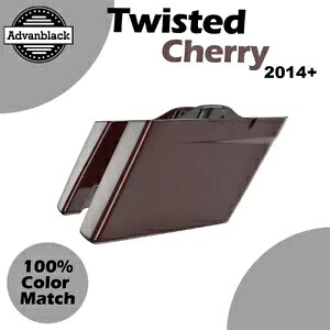 2014年以降のハーレーツーリングに適合 TWISTED CHERRY Advanblack カットアウトなし ストレッチサドルバッグ Fit 2014+ Harley Touring TWISTED CHERRY Advanblack No Cutout Stretched Saddlebag 【並行輸入品】｜カスタムパーツ WORLD倉庫